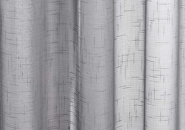 Glitzy Grey Eyelet Voile Curtain Panel Marrakesh 